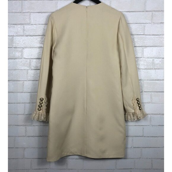 GUCCI Women's $4300 Ivory Embroidered Cady Crepe Wool-Blend Dress sz 42 NWD - Picture 2 of 12